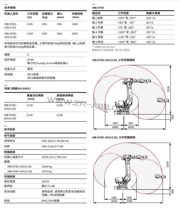 ABB机器人出租,工业机械手IRB 6790租赁
